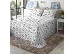 Jogo de Cama Queen Size 180 Fios Fiori - Borboleta (7380)