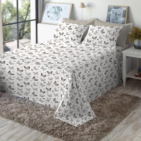 Jogo de Cama Queen Size 180 Fios Fiori - Borboleta (7380)